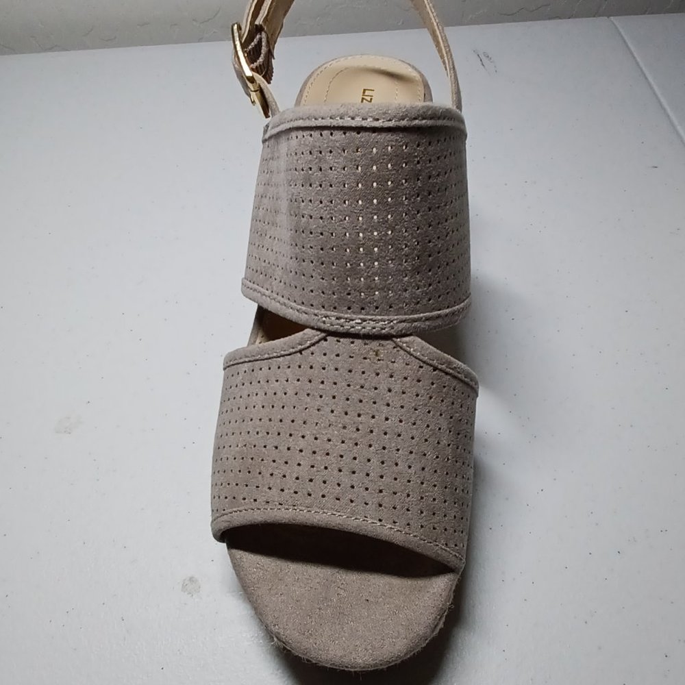 Liz Claiborne Hatcher Koala Slingback Wedge Sandals 8M